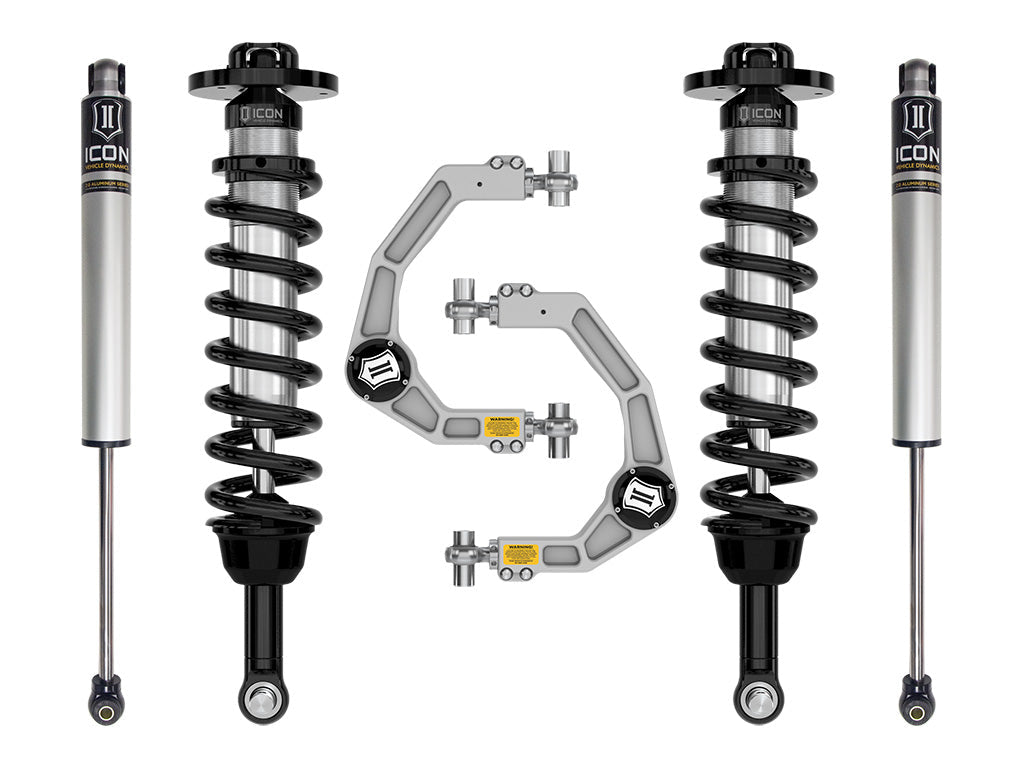 ICON 2021-2024 Ford F-150 4WD, 2.75-3.5" Lift, Stage 1 Suspension System, Billet