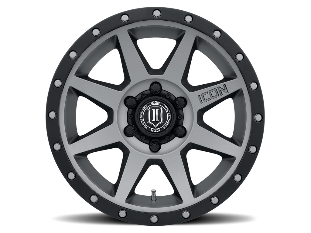 ICON Alloys Rebound, Titanium, 17 x 8.5 / 6 x 5.5, 25mm Offset, 5.75" BS