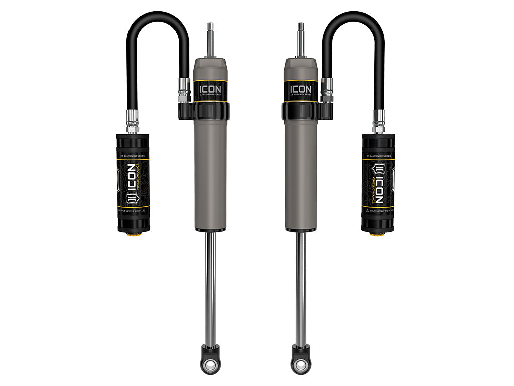 ICON 2022-2025 Toyota Tundra 0-1.5” Lift/2023-2025 Sequoia 0-4" Lift, Rear, V.S. 2.5 Aluminum Series Shock Absorbers, Remote Reservoir, Pair
