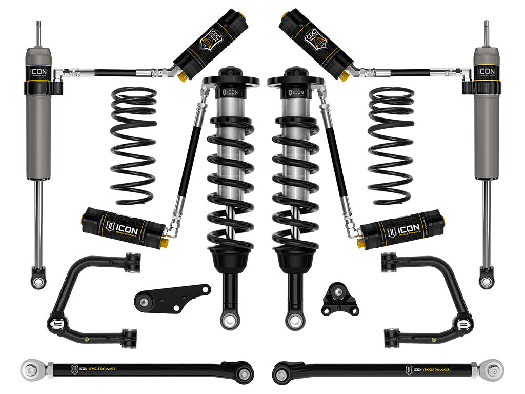 ICON 2024-2025 Toyota Tacoma 1.25-3" Lift, Stage 8 Suspension System, Tubular, Triple Rate Rear Springs