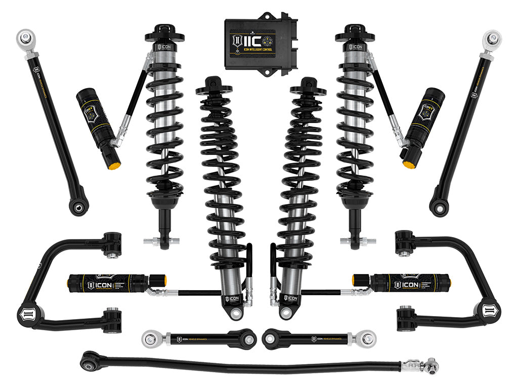 ICON 2021-2023 Ford Bronco, Non-Sasquatch, 3-4" Lift, Stage 8 Suspension System, Tubular, Heavy Rate Rear Spring