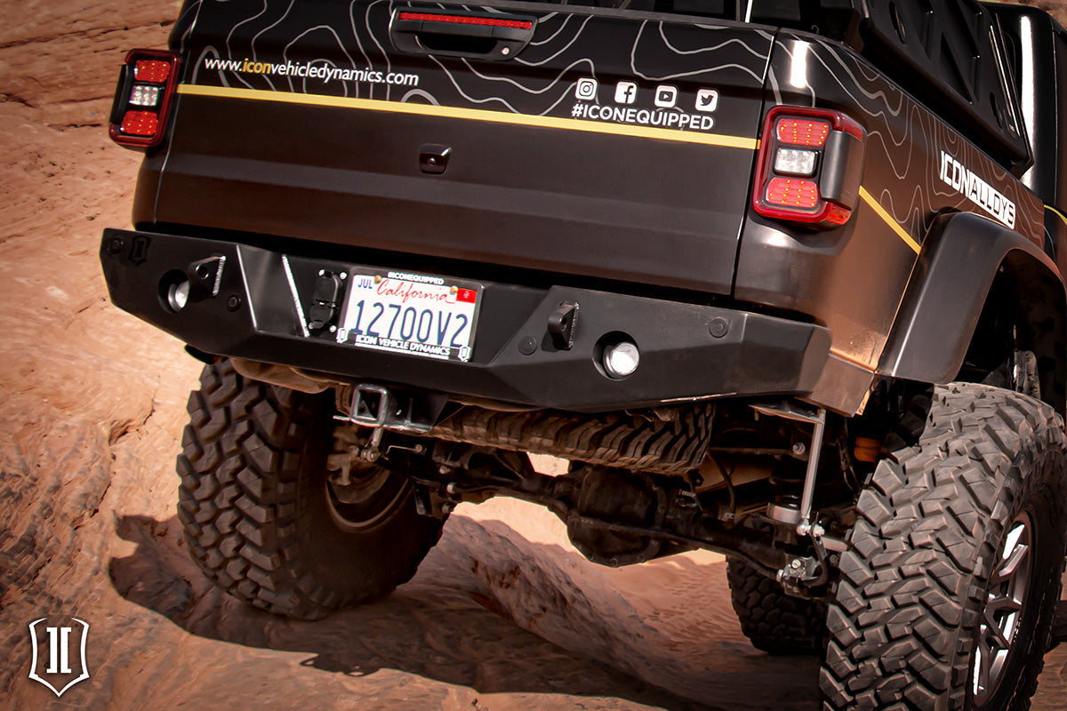ICON Impact Armor 2020-Up Jeep Gladiator JT Pro Series Rear Bumper