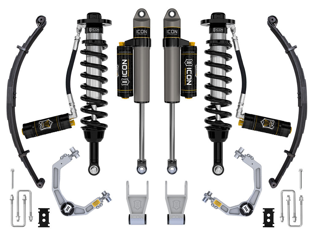 ICON 2021-2024 Ford F-150 Tremor, 2.5-3" Lift, Stage 4 Suspension System, Billet, CDCV, w/ Leaf Packs