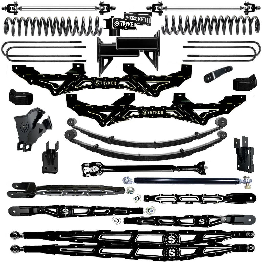 LONG ARM 12" F250 F350 4-LINK "NEW CRADLE" LIFT KIT 2023 to 2026 SUPER DUTY