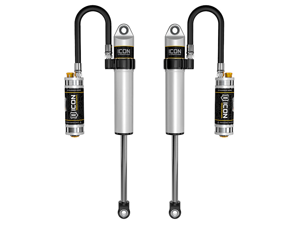 ICON 2003-2024 Toyota 4Runner/2005-2023 Toyota Tacoma/2007-2014 Toyota FJ Cruiser, Front, 2.5 VS Long Travel Remote Reservoir w/ CDCV, Secondary Shocks, Pair