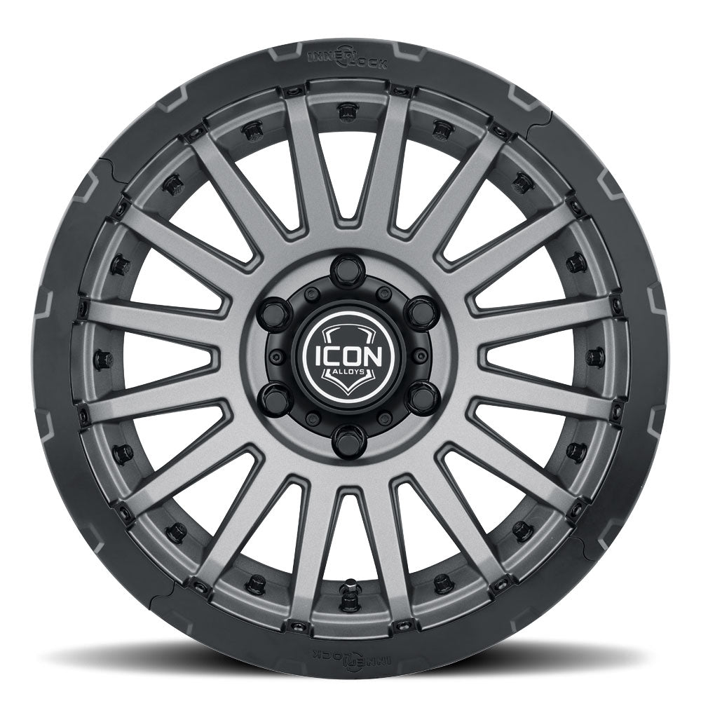 ICON Alloys Recon Pro, Charcoal, 18 x 9 / 6 x 5.5, 40mm Offset, 6.6" BS