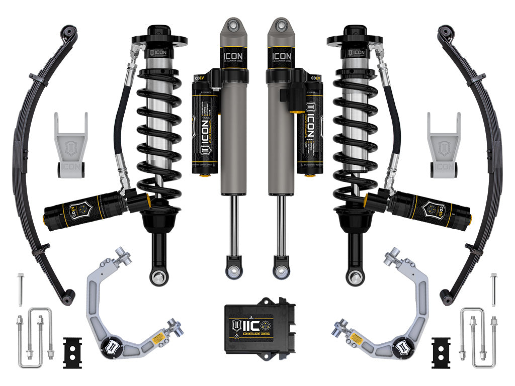 ICON 2021-2024 Ford F-150 Tremor, 2.5-3" Lift, Stage 5 Suspension System, Billet, w/ Leaf Packs