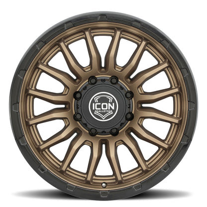 ICON Alloys Cajon, Satin Bronze w/ Gloss Black Lip, 20 x 9 / 8 x 170, 6mm Offset, 5.25" BS