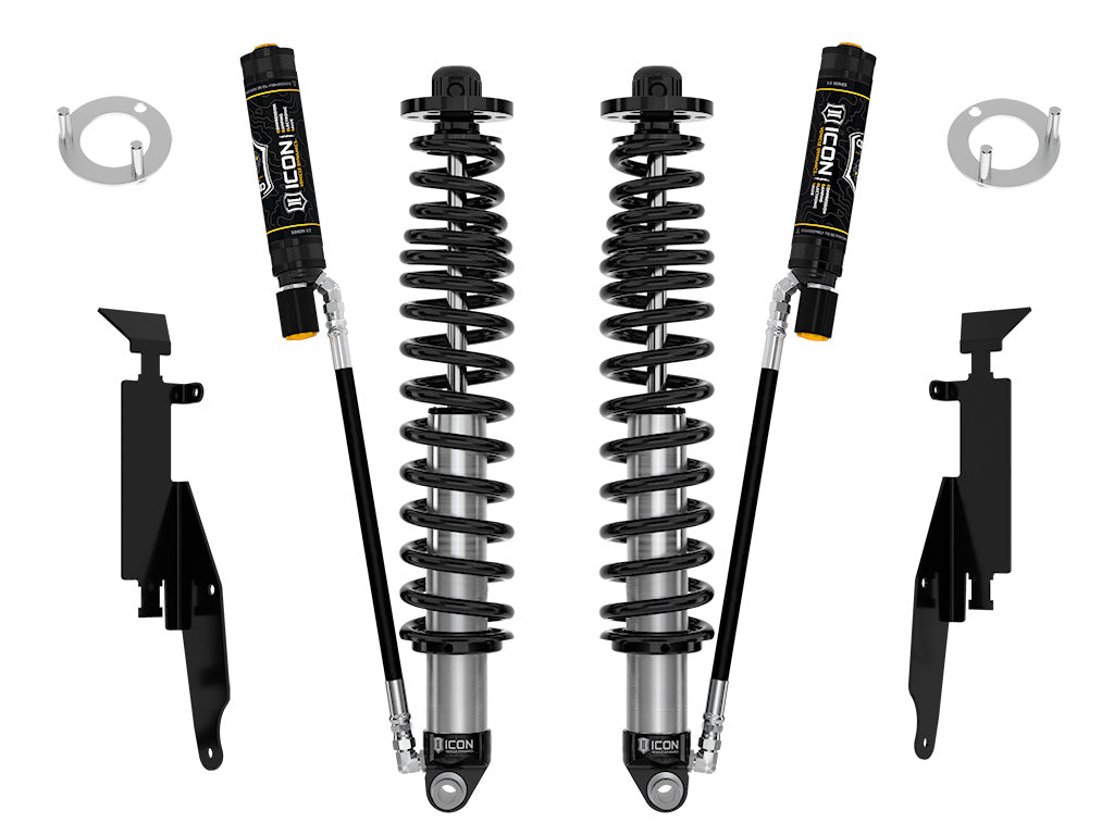 ICON 2021-2023 Ford Bronco, Rear, 1.25-3” Lift, V.S. 2.5 Series Coilover Kit, Remote Reservoir w/ CDEV, Heavy Rate Spring