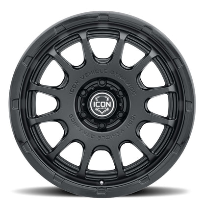 ICON Alloys Rancho, Double Black, 20 x 9 / 6 x 135, 16mm Offset, 5.625" BS