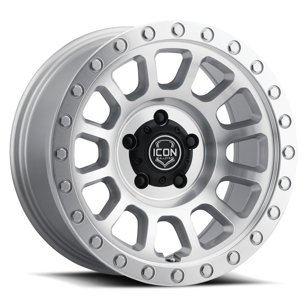 ICON Alloys Hulse, Silver Machined, 18 x 9 / 8 x 180, 12mm Offset, 5.5" BS
