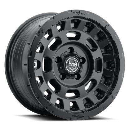 ICON Alloys Hammer Pro, Satin Black, 17 x 8.5 / 5 x 150, 25mm Offset, 5.75" BS
