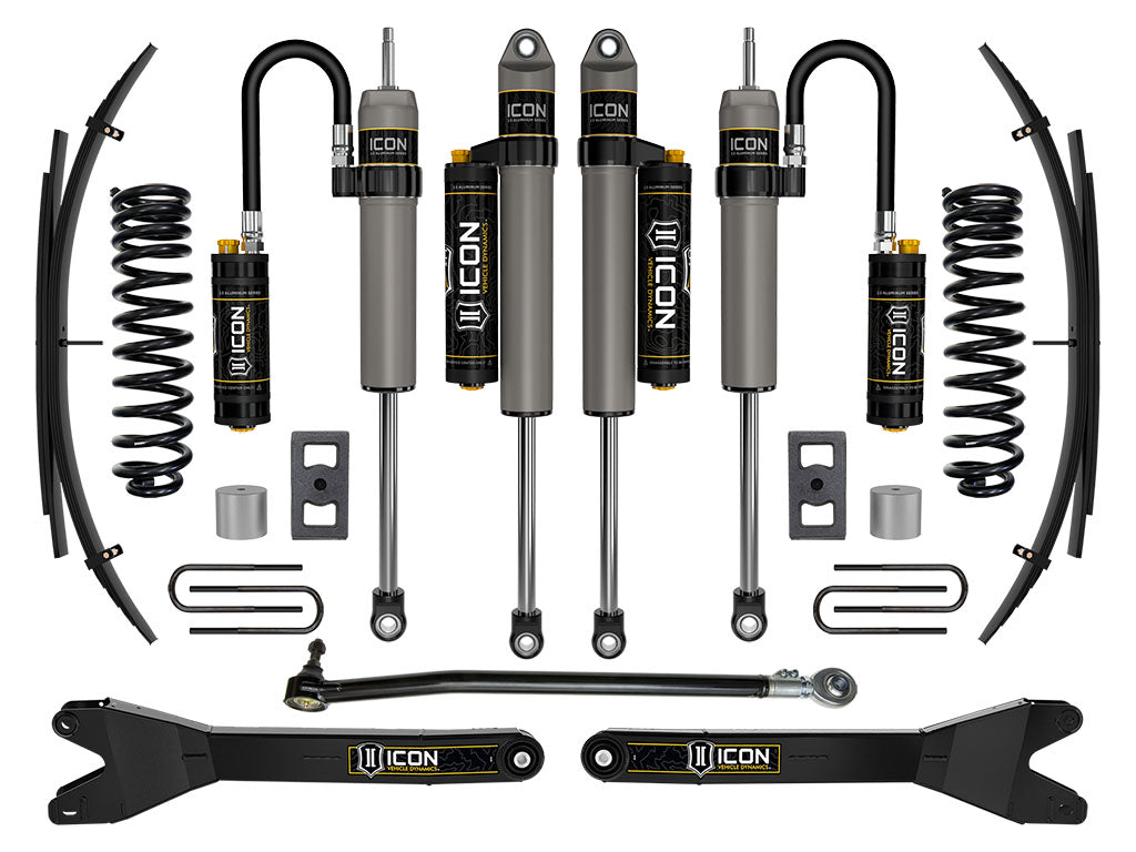 ICON 2023-2025 Ford F-250/F-350 Super Duty 4WD, Gas, 2.5" Lift, Stage 4 Suspension System w/ Radius Arms and Expansion Packs