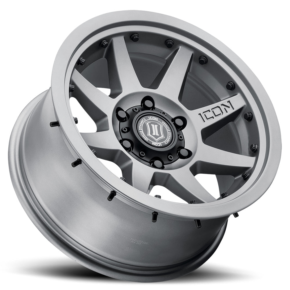 ICON Alloys Rebound PRO, Titanium, 17 x 8.5 / 5 x 5.5, 0mm Offset, 4.75" BS, 108mm Hub Bore