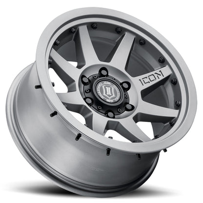 ICON Alloys Rebound PRO, Titanium, 17 x 8.5 / 5 x 5.5, 0mm Offset, 4.75" BS, 108mm Hub Bore