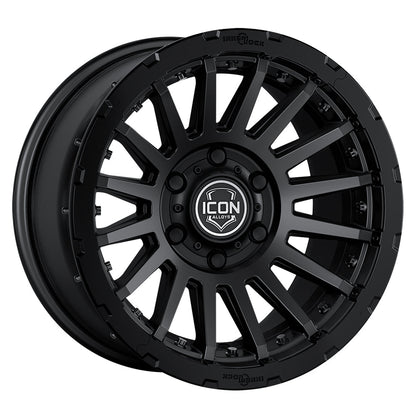 ICON Alloys Recon Pro, Satin Black, 18 x 9 / 6 x 5.5, 0mm Offset, 5" BS