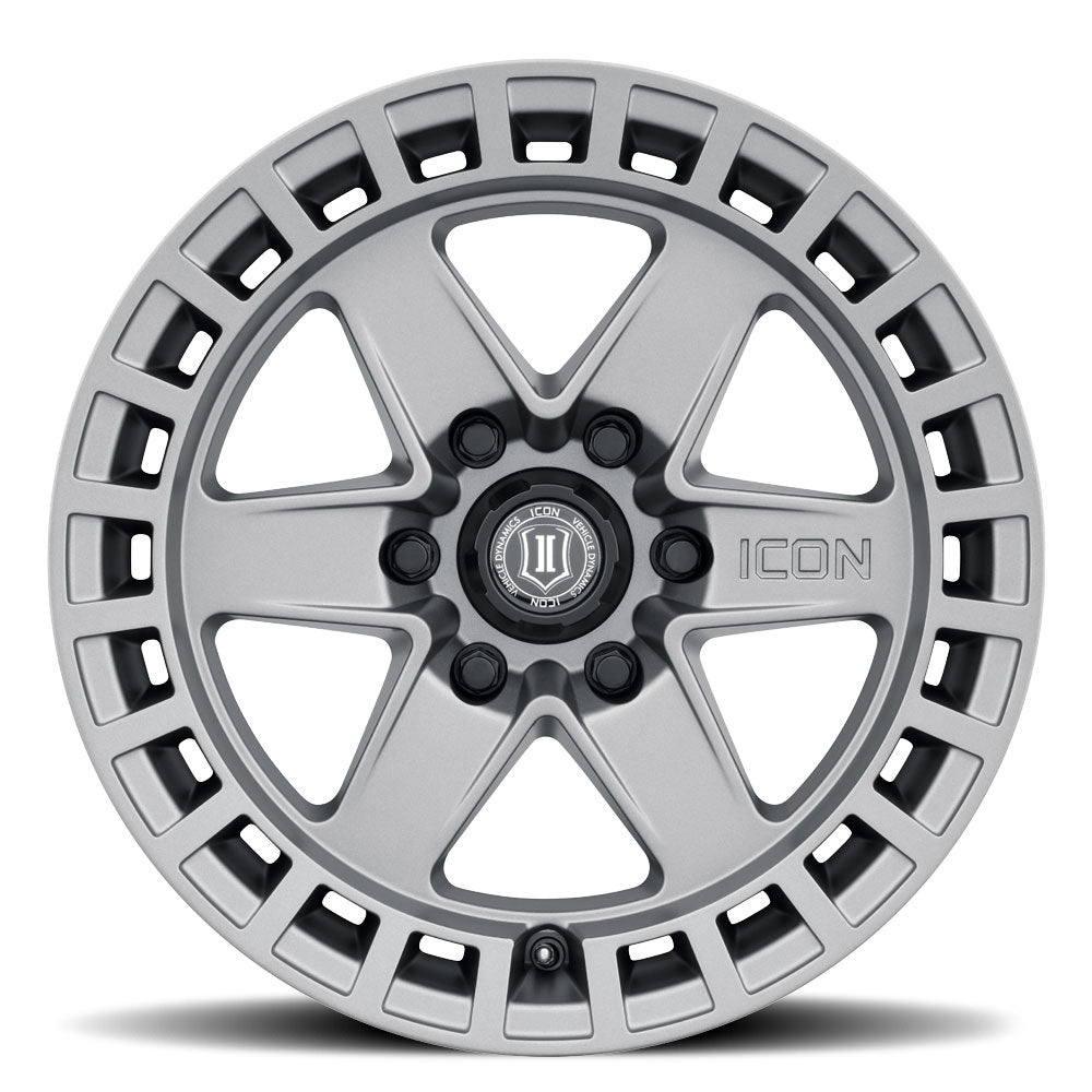 ICON Alloys Raider, Titanium, 17 x 8.5 / 6 x 120, 0mm Offset, 4.75" BS