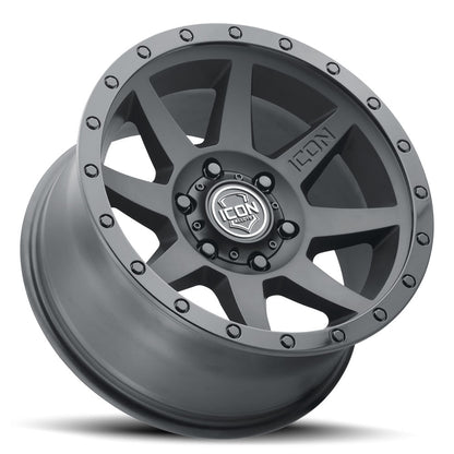 ICON Alloys Rebound, Double Black, 18 x 9 / 6 x 135, 6mm Offset, 5.25" BS