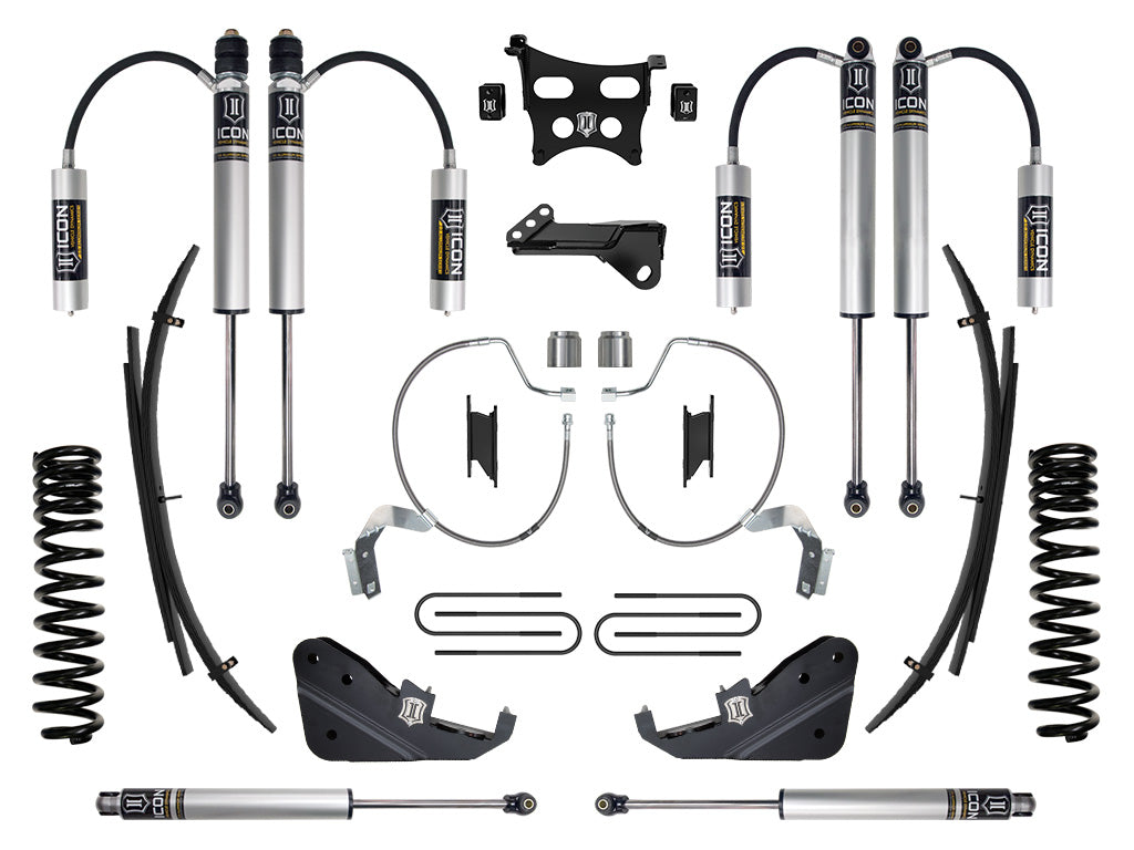ICON 2023-2025 Ford F-250/F-350 Super Duty 4WD, Gas, 4.5" Lift, Stage 2 Suspension System w/ Expansion Packs