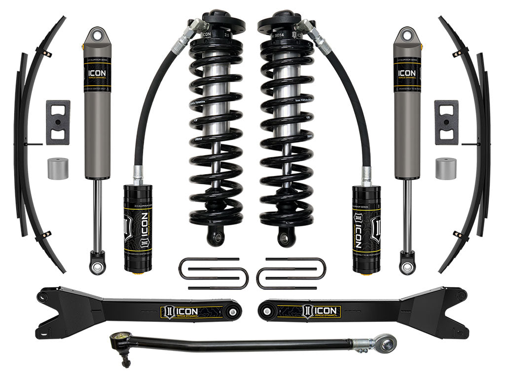 ICON 2023-2025 Ford F-250/F-350 Super Duty 4WD, 2.5-3" Lift, Stage 2 Coilover Conversion System w/ Radius Arms & Expansion Packs