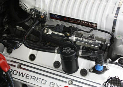 J&L Oil Separator 3.0 Passenger Side, Black Anodized - S&B