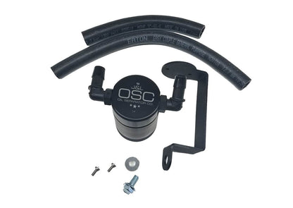 J&L Oil Separator 3.0 Passenger Side, Black Anodized - S&B