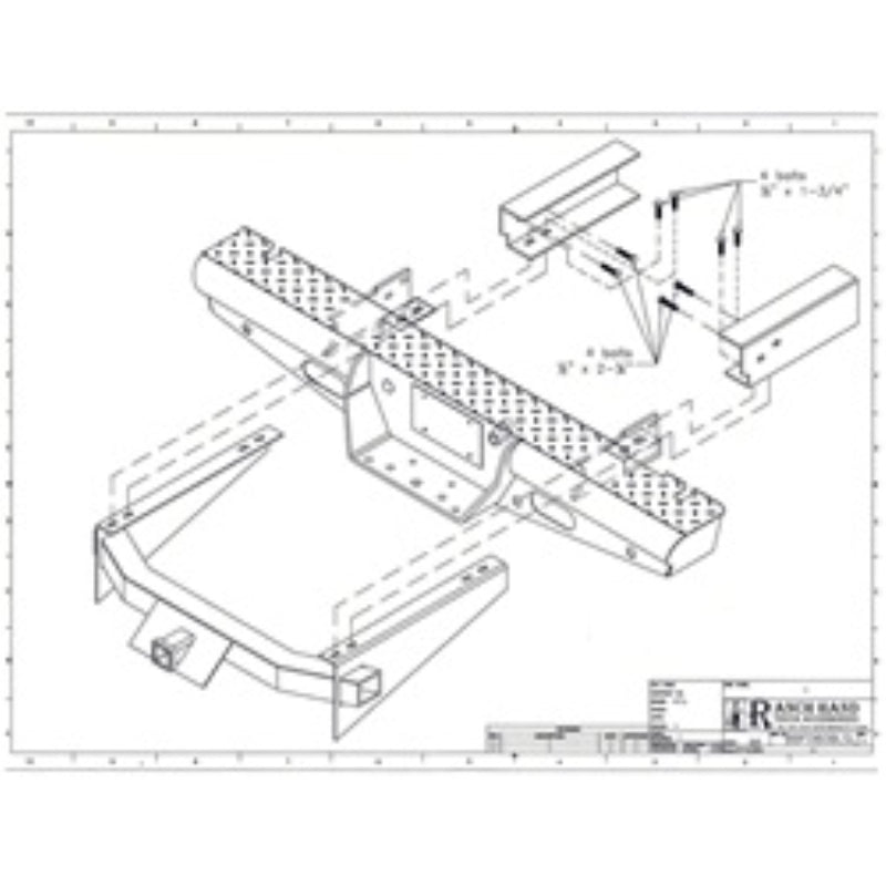 Ranch Hand Legend Series Rear Bumper Fits Select 08-15 Ford Super Duty F-250/F-350 Model BBF080BLSL