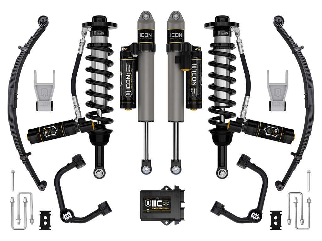 ICON 2021-2024 Ford F-150 Tremor, 2.5-3" Lift, Stage 5 Suspension System, Tubular, w/ Leaf Packs