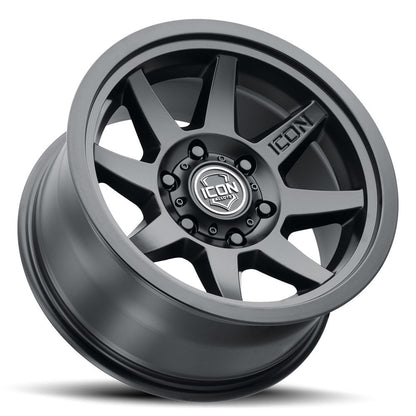 ICON Alloys Rebound SLX, Satin Black, 17 x 8.5 / 6 x 5.5, 0mm Offset, 4.75" BS