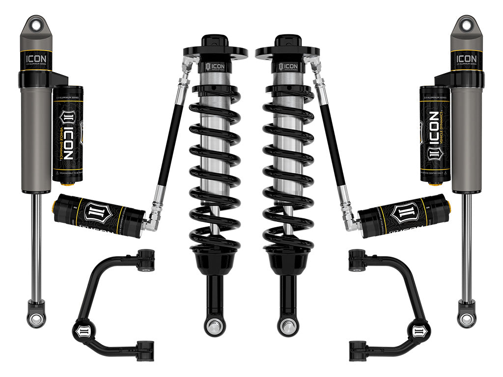 ICON 2021-2024 Ford F-150 4WD, 2.75-3.5" Lift, Stage 3 Suspension System, Tubular