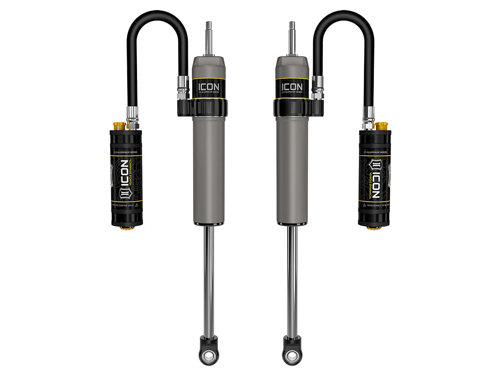 ICON 2022-2025 Toyota Tundra 0-1.5” Lift/2023-2025 Sequoia 0-4" Lift, Rear, V.S. 2.5 Aluminum Series Shock Absorbers, Remote Reservoir w/ CDCV, Pair