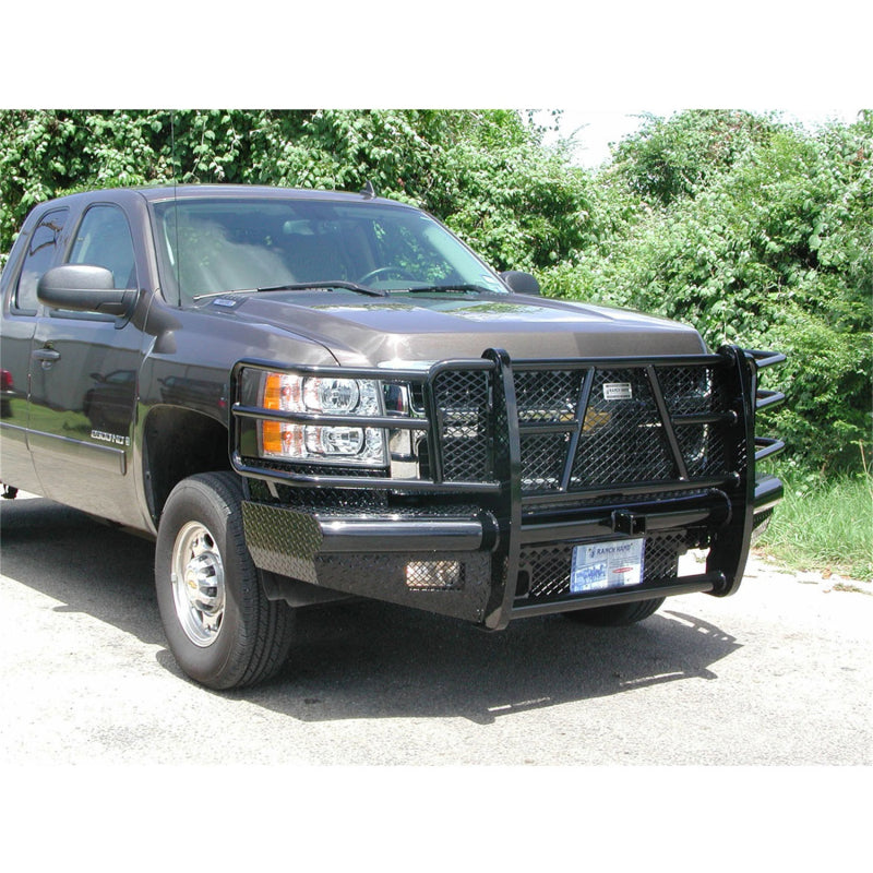 Ranch Hand Legend Series Front Bumper W/ Grille Guard Fits Select 07-10 Chevrolet Silverado 2500 HD/3500 HD Model FBC081BLR