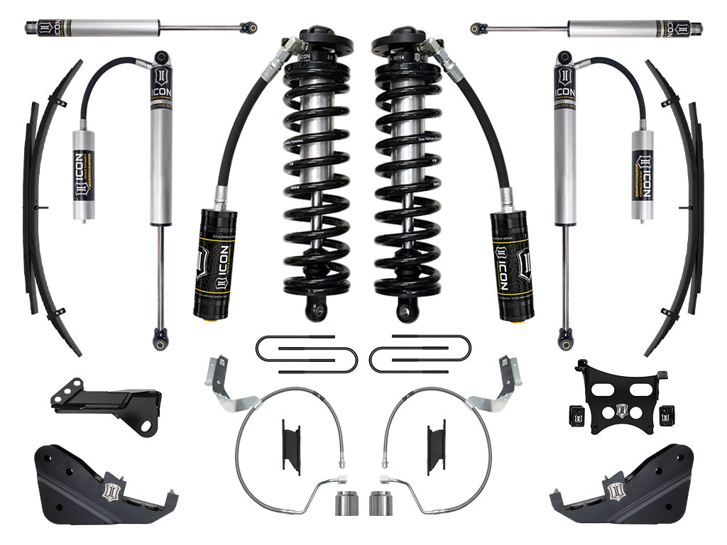 ICON 2023-2025 Ford F-250/F-350 Super Duty 4WD, 4-5.5" Lift, Stage 2 Coilover Conversion System w/ Expansion Packs