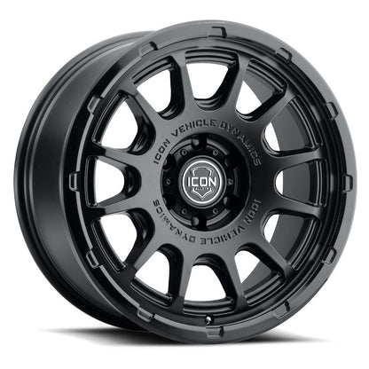ICON Alloys Rancho, Double Black, 20 x 9 / 6 x 135, 16mm Offset, 5.625" BS