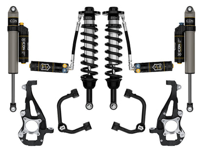 ICON 2021-2024 Ford F-150 4WD, 3.5-4.5" Lift, Stage 4 Suspension System, Tubular, CDXS