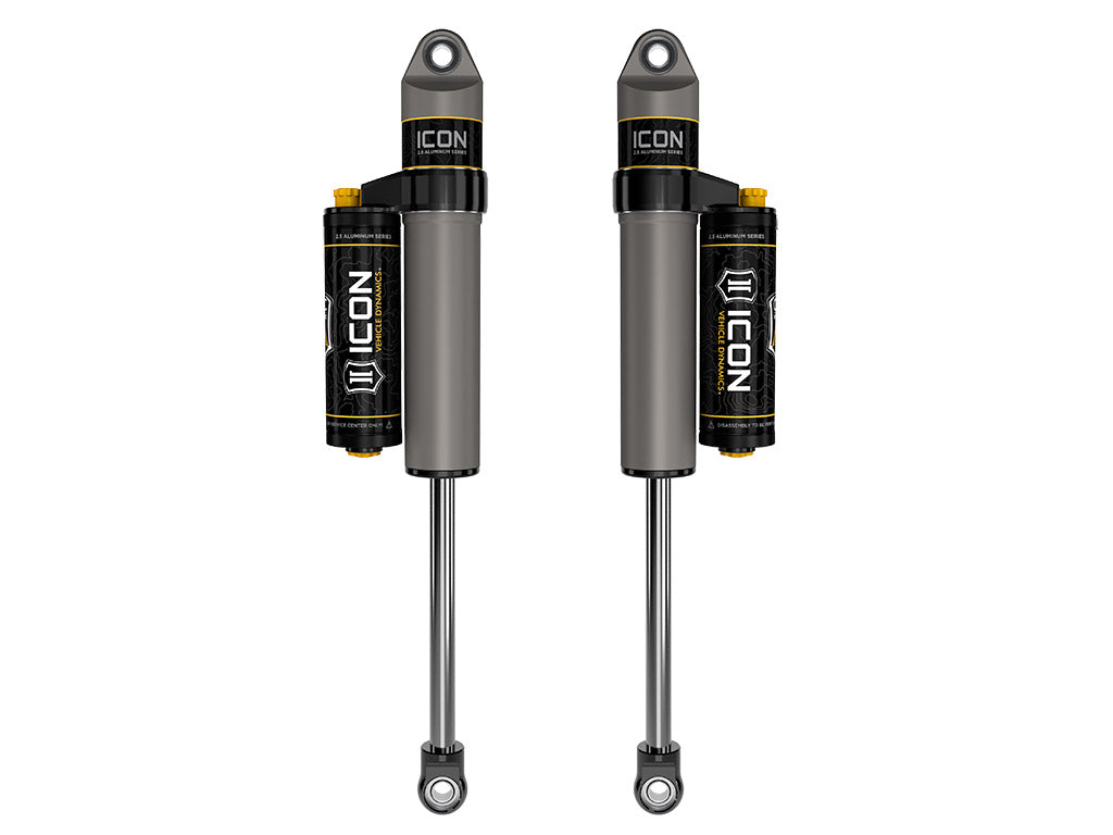 ICON 2009-2024 Ford F-150/2004-2008 Ford F-150 4WD, 0-1" Lift, Rear, V.S. 2.5 Aluminum Series Shock Absorbers, Piggyback Reservoir w/ CDCV, Pair