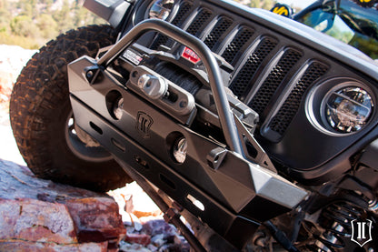 ICON Pro Series ‘18-Up JL / ’20-Up Jeep JT Front Bumper w/Bars & Tabs