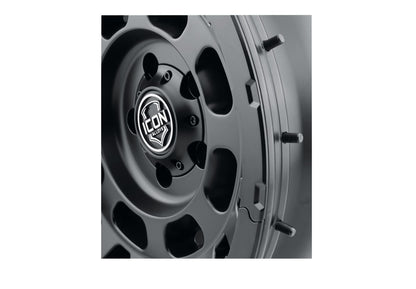 ICON Alloys Hammer Pro, Satin Black, 17 x 8.5 / 6 x 5.5, 25mm Offset, 5.75" BS