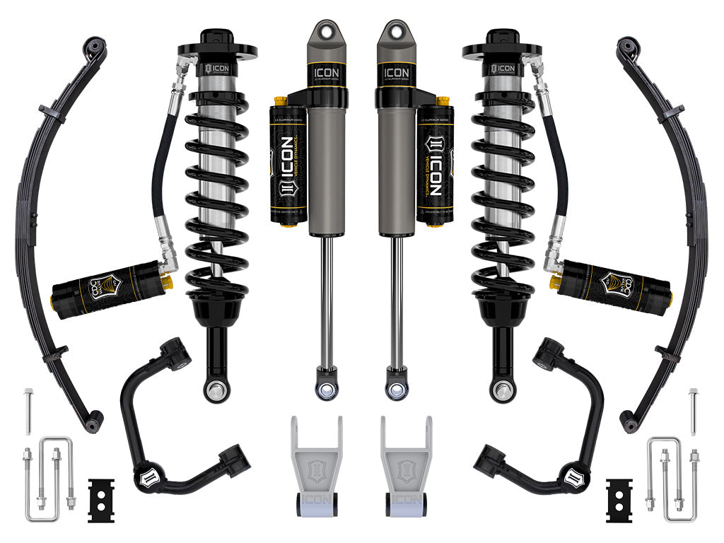 ICON 2021-2024 Ford F-150 Tremor, 2.5-3" Lift, Stage 4 Suspension System, Tubular, CDCV, w/ Leaf Packs