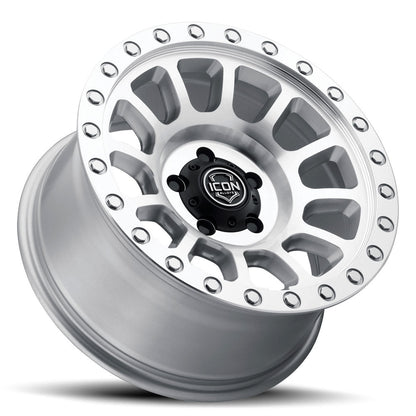ICON Alloys Hulse, Silver Machined, 18 x 9 / 6 x 135, 6mm Offset, 5.25" BS