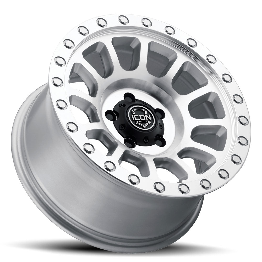 ICON Alloys Hulse, Silver Machined, 18 x 9 / 8 x 170, 6mm Offset, 5.25" BS