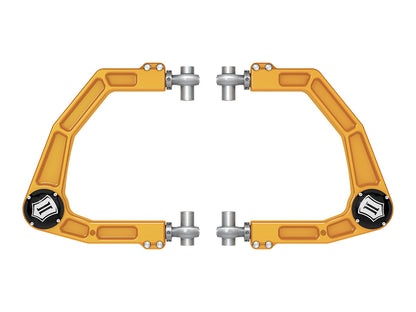 ICON 2024-2025 Toyota Tacoma/2024-2025 Toyota Land Cruiser 250 Series/2024-2025 Lexus GX550/2025 Toyota 4Runner, Front, Billet Upper Control Arms w/ Delta Joint Pro, Gold Anodizing