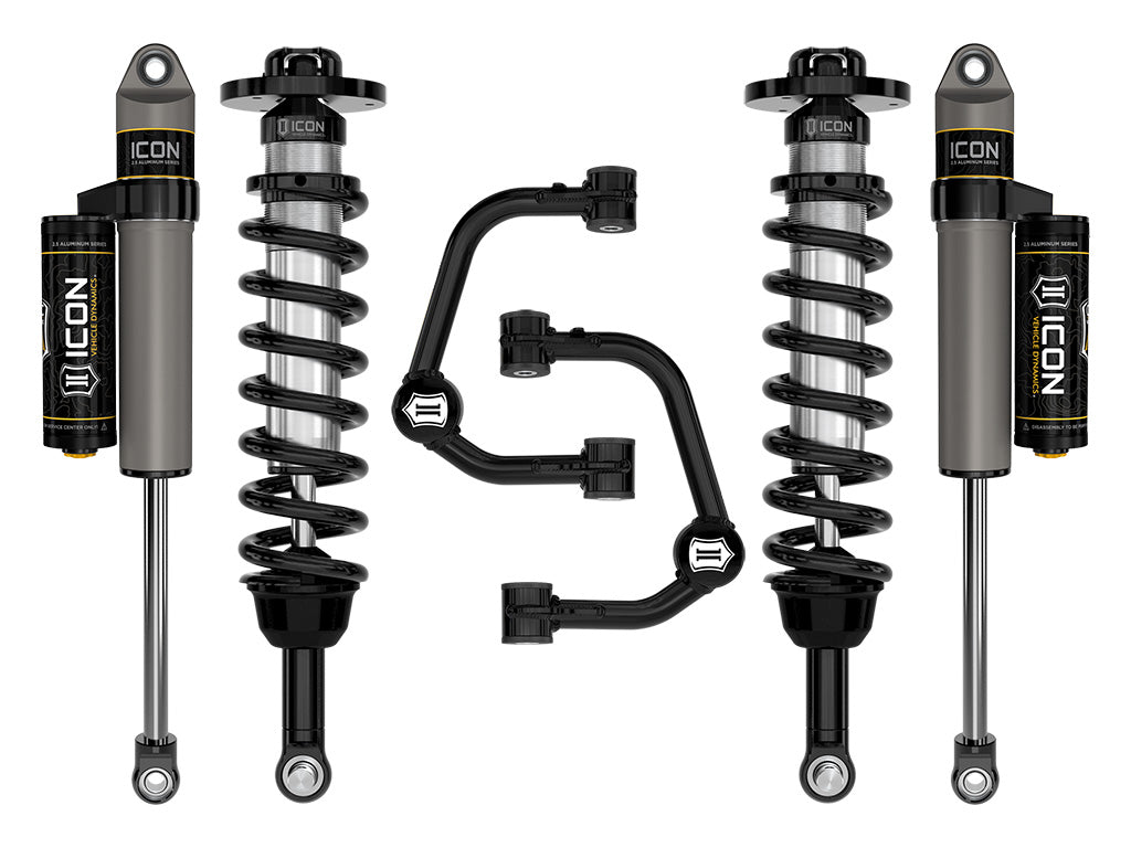 ICON 2021-2024 Ford F-150 4WD, 2.75-3.5" Lift, Stage 2 Suspension System, Tubular