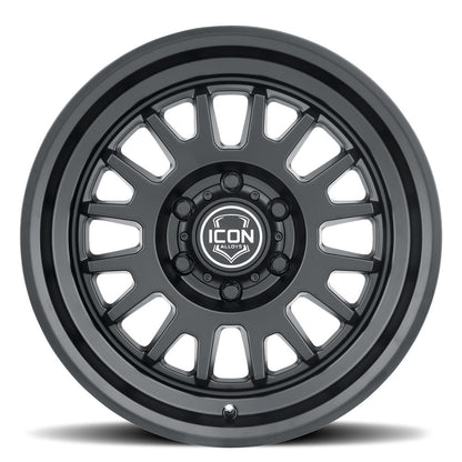 ICON Alloys Anza, Satin Black, 17 x 8.5 / 6 x 5.5, 25mm Offset, 5.75" BS