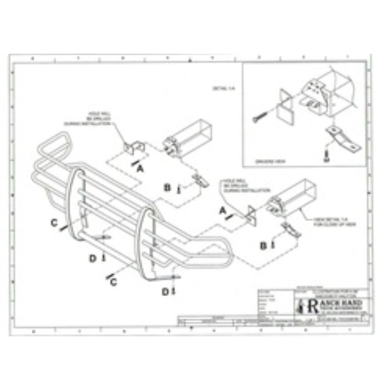 Ranch Hand Legend Series Grille Guard Fits Select 99-06 Chevrolet Silverado 1500/Suburban/Tahoe Model GGC99HBL1