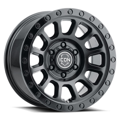 ICON Alloys Hulse, Double Black, 18 x 9 / 8 x 180, 12mm Offset, 5.5" BS
