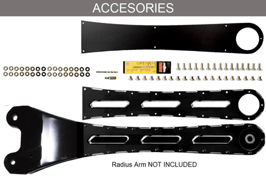 “RAD” series (Radius Arm) 2023 to 2026 F250 F350 SUPER DUTY Identity ARM Badge Kit