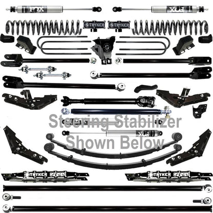 TUBE LONG ARM 12" F250 F350 4-LINK LIFT KIT 2011-2016 SUPER DUTY 4WD