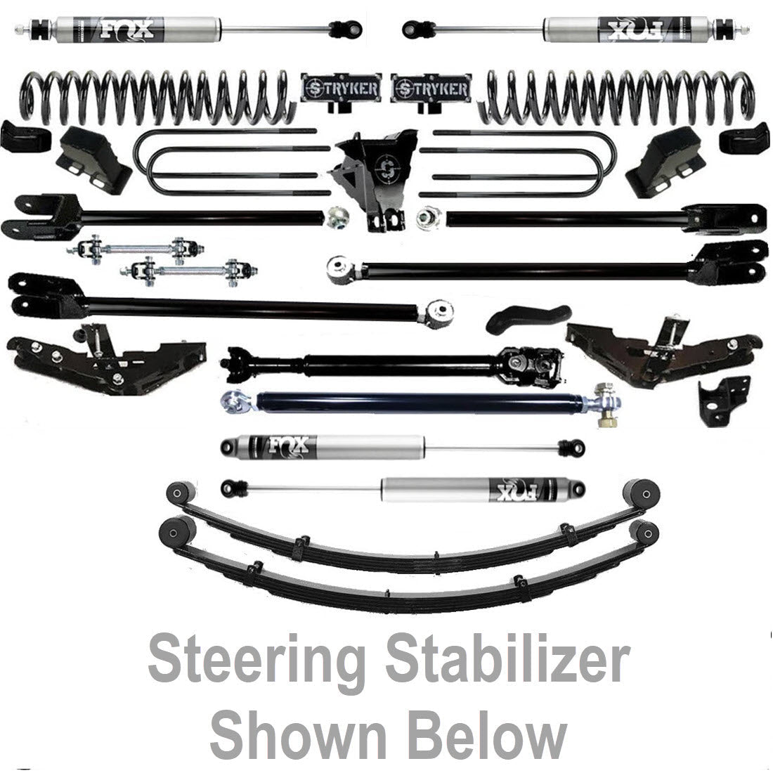 TUBE LONG ARM 12" F250 F350 4-LINK LIFT KIT 2011-2016 SUPER DUTY 4WD