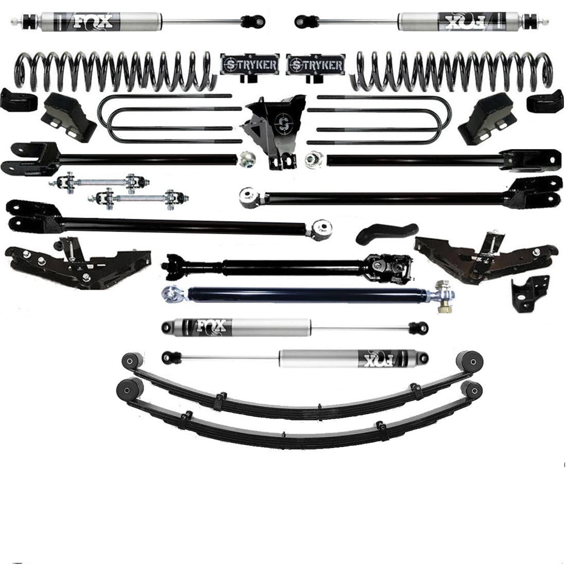 TUBE LONG ARM 12" F250 F350 4-LINK LIFT KIT 2011-2016 SUPER DUTY 4WD